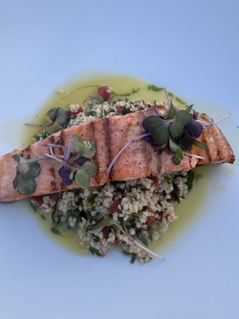 Chania best restaurants - salmon dish