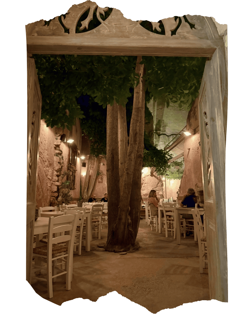 Mesostrato restaurant Chania front door
