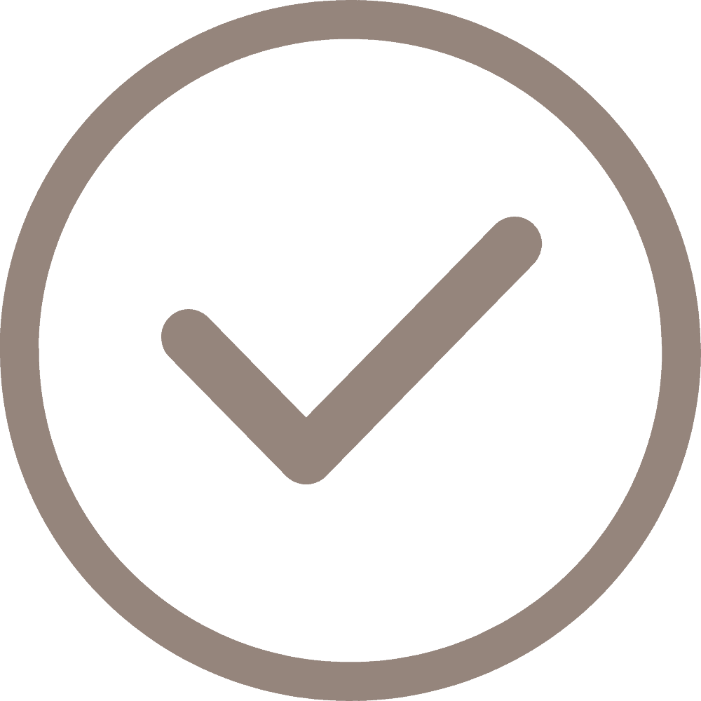 Taupe tick icon