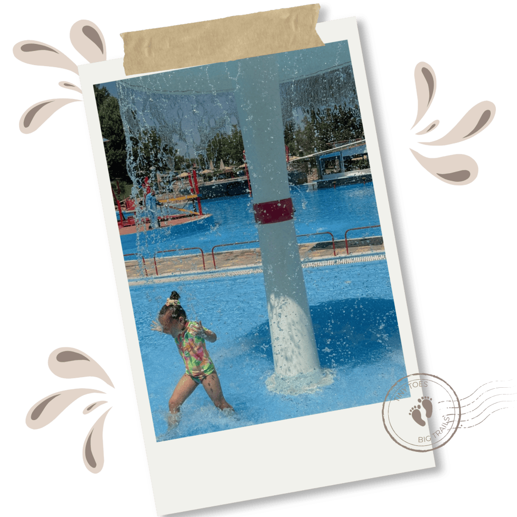 Waterpark fun on polaroid