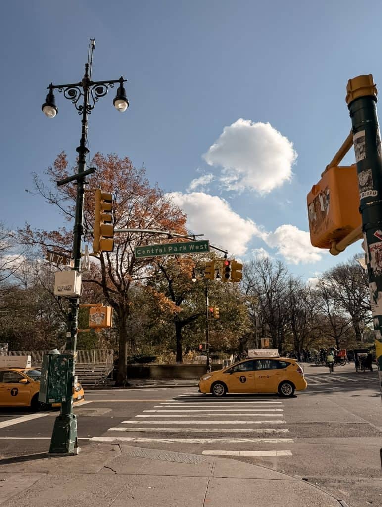 Central Park entrance New York West side