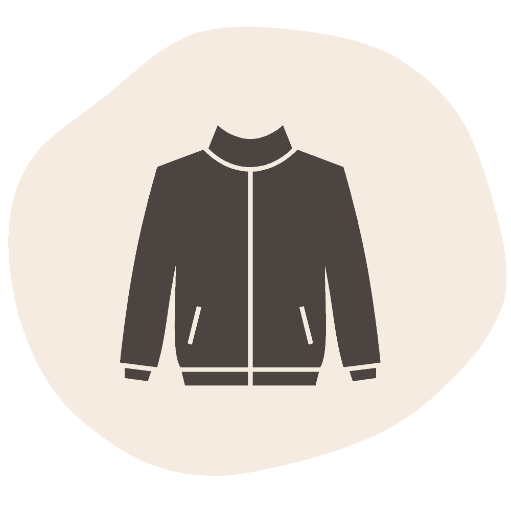 Coat icon beige background