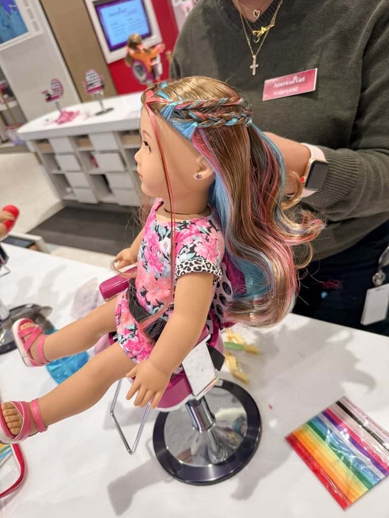 Doll salon at American Girls Place New York