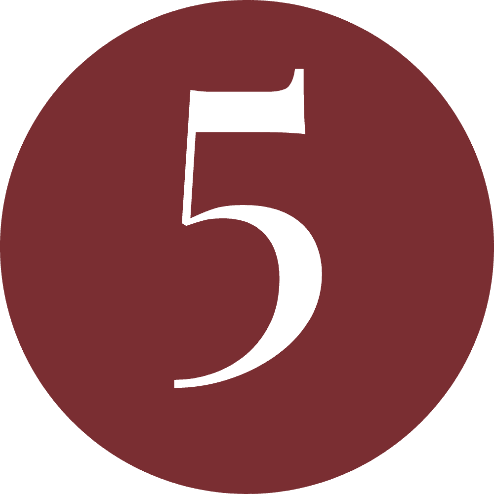 Five red
