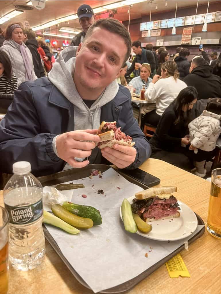 Happy eating Katz Deli New York