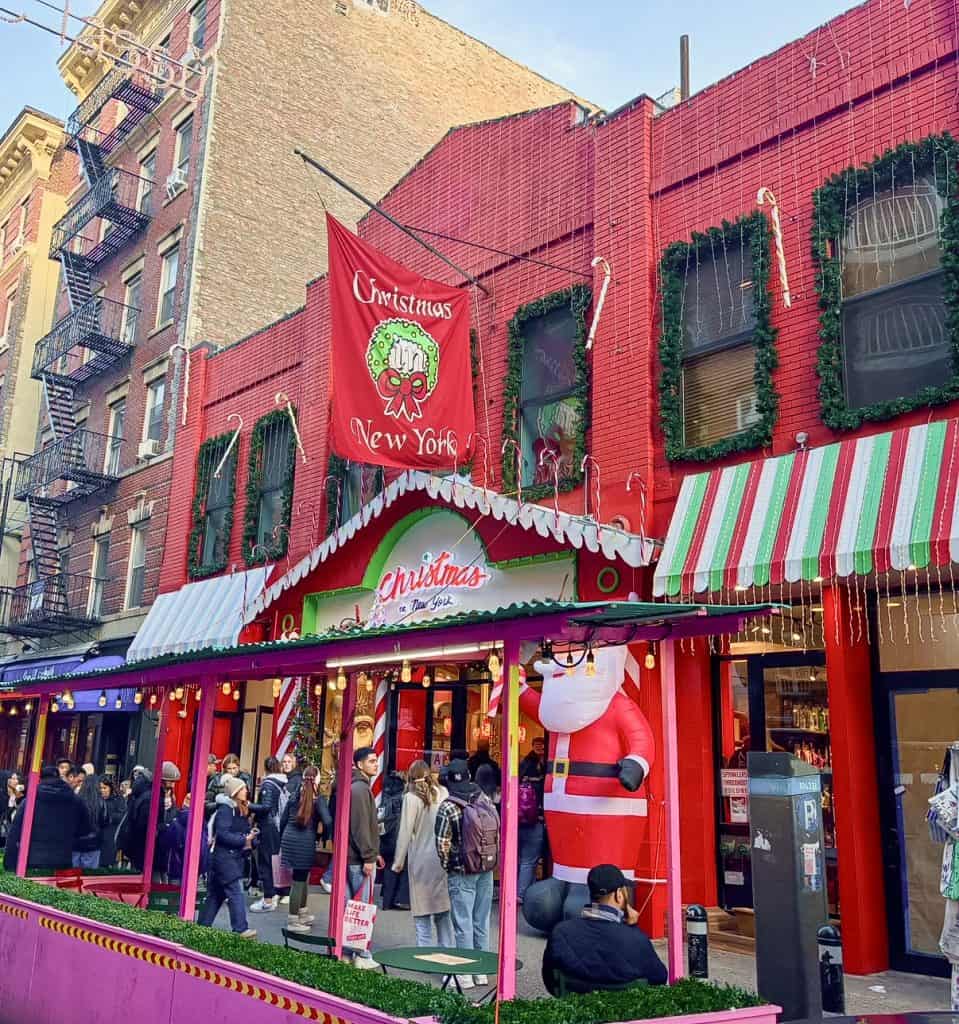 Little Italy Christmas shop New York