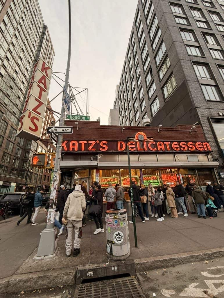 Outside Katz Deli New York