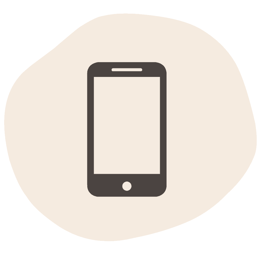 Phone icon beige background