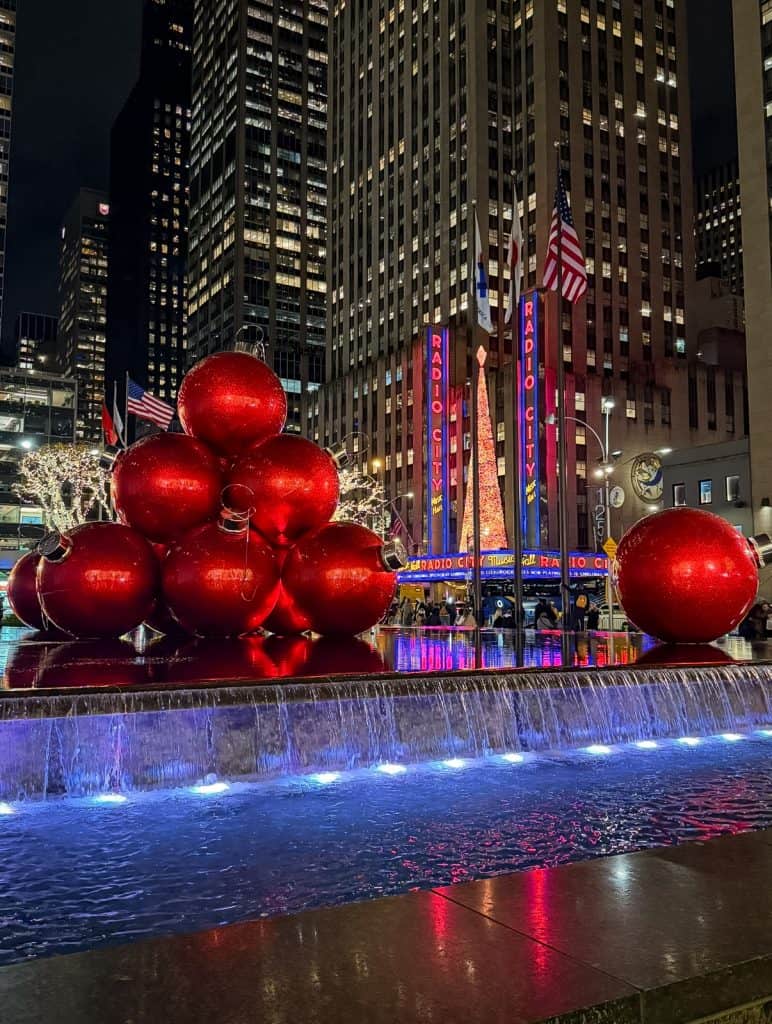 Radio City Hall Christmas decorations New York