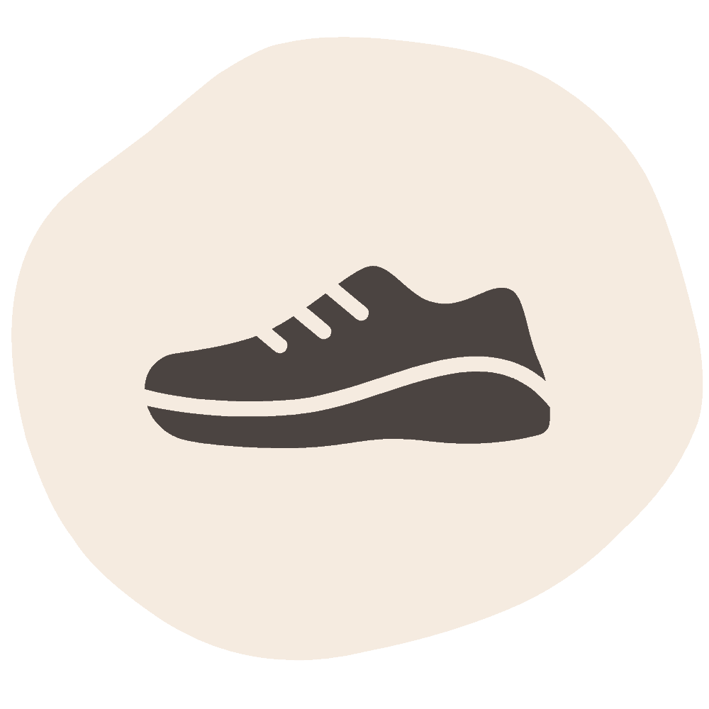 Shoes icon beige background