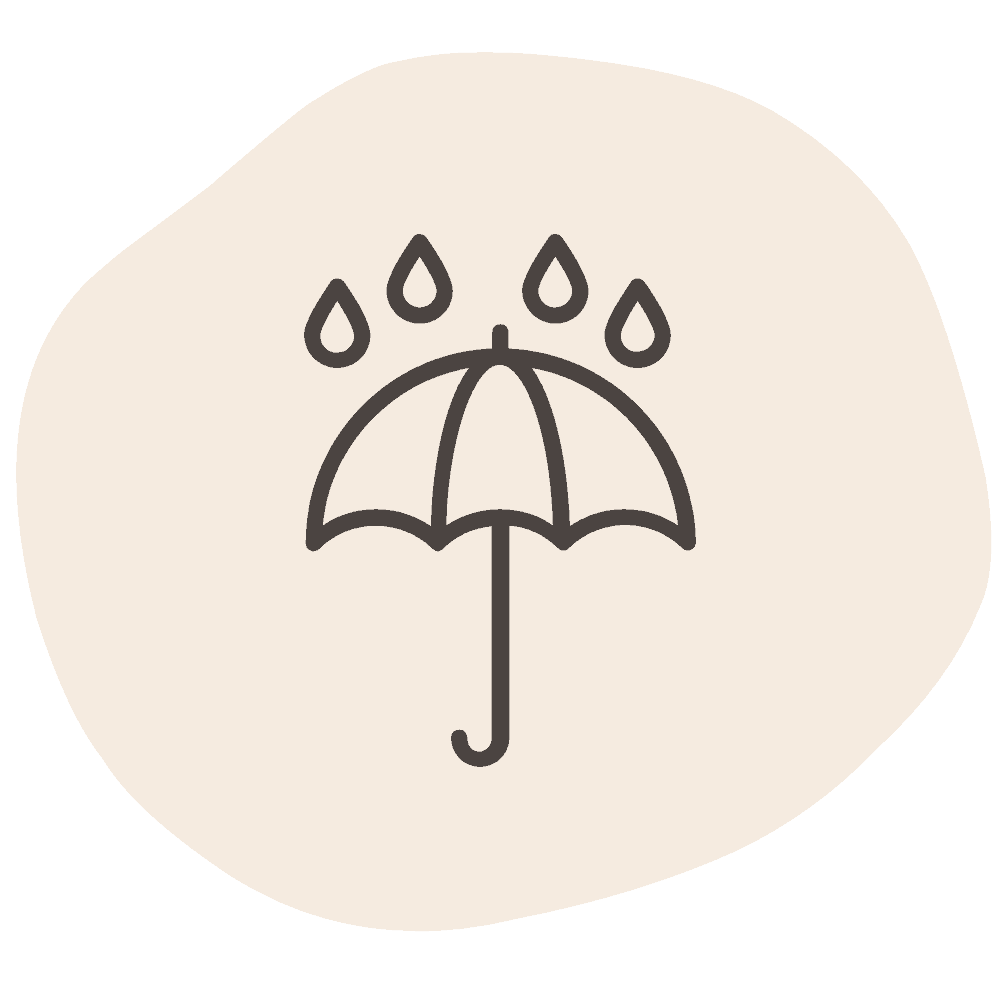Umbrella icon beige background