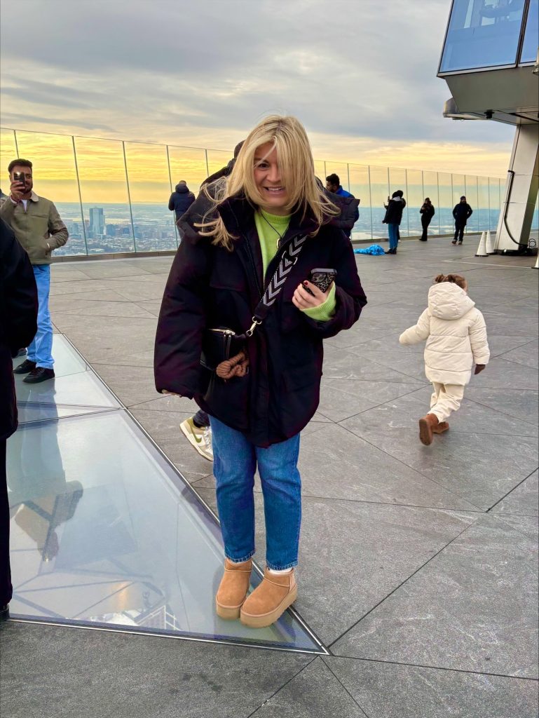 The glass floor at The Edge observation deck