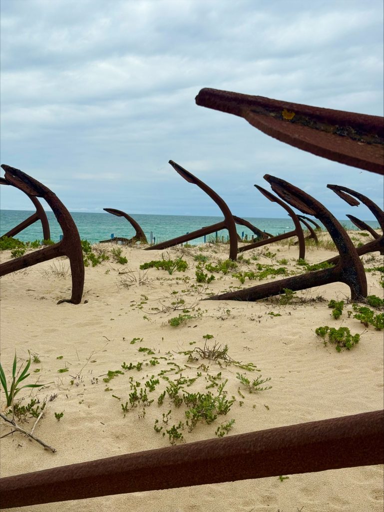 Tavira Praia do Barril fishermans anchor cemetory