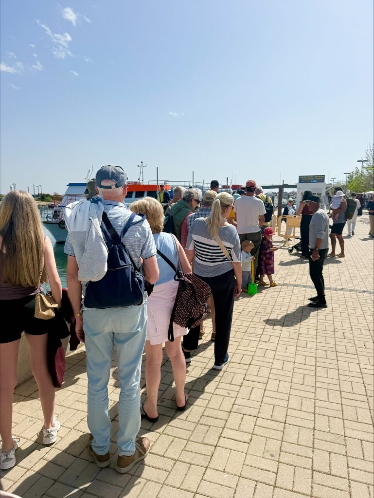 Tavira ferry queue