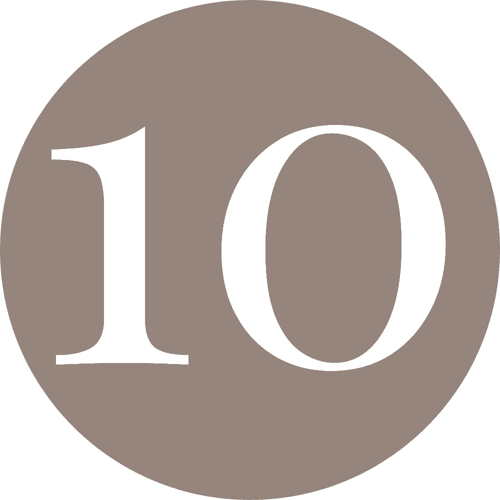 Ten - taupe circle