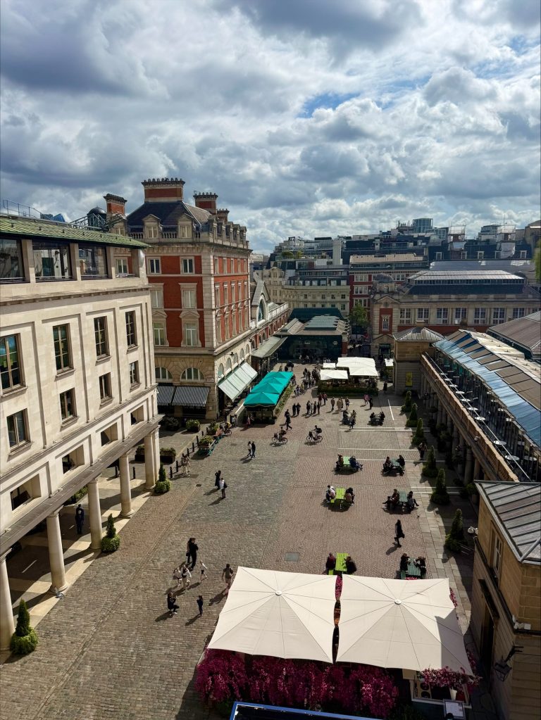 Royal Ballet and Opera House rooftop bar view - Girls weekend London