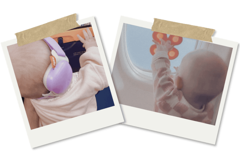 Baby holiday packing list - Alpine ear defenders and fidget spinner