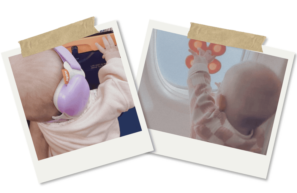Baby holiday packing list - Alpine ear defenders and fidget spinner