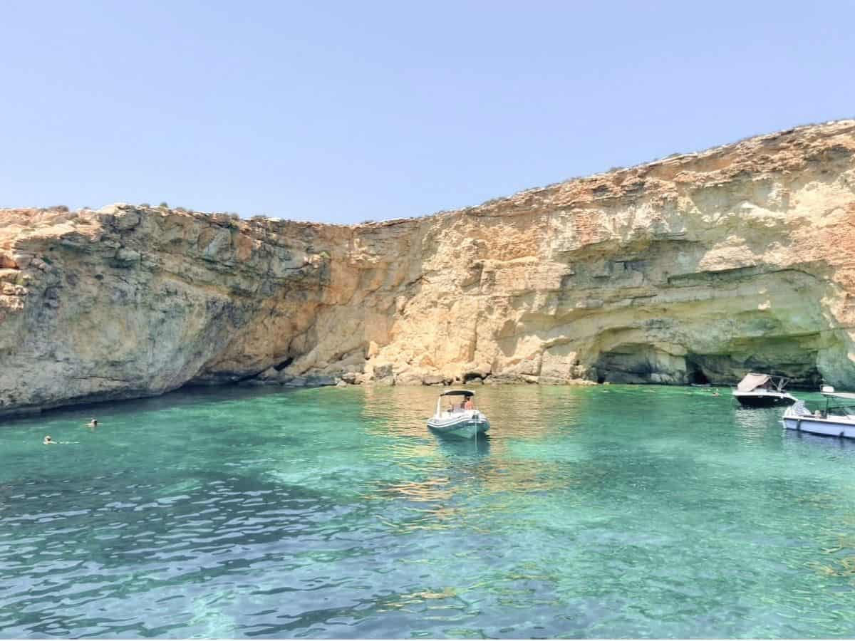View from boat in Gozo, Malta