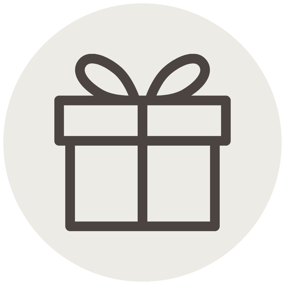 Gift circle icon
