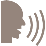 Language speaking icon