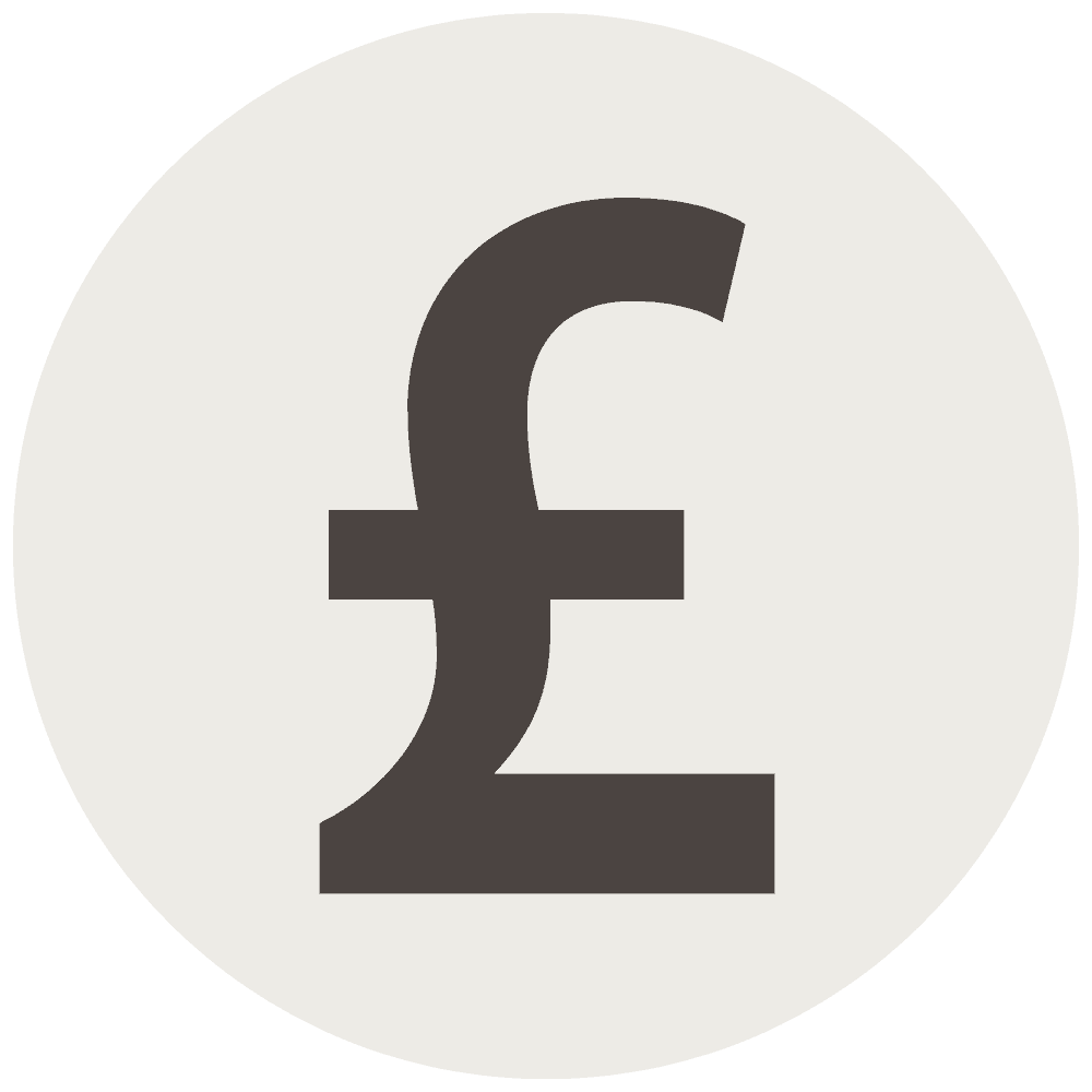 Pound circle icon
