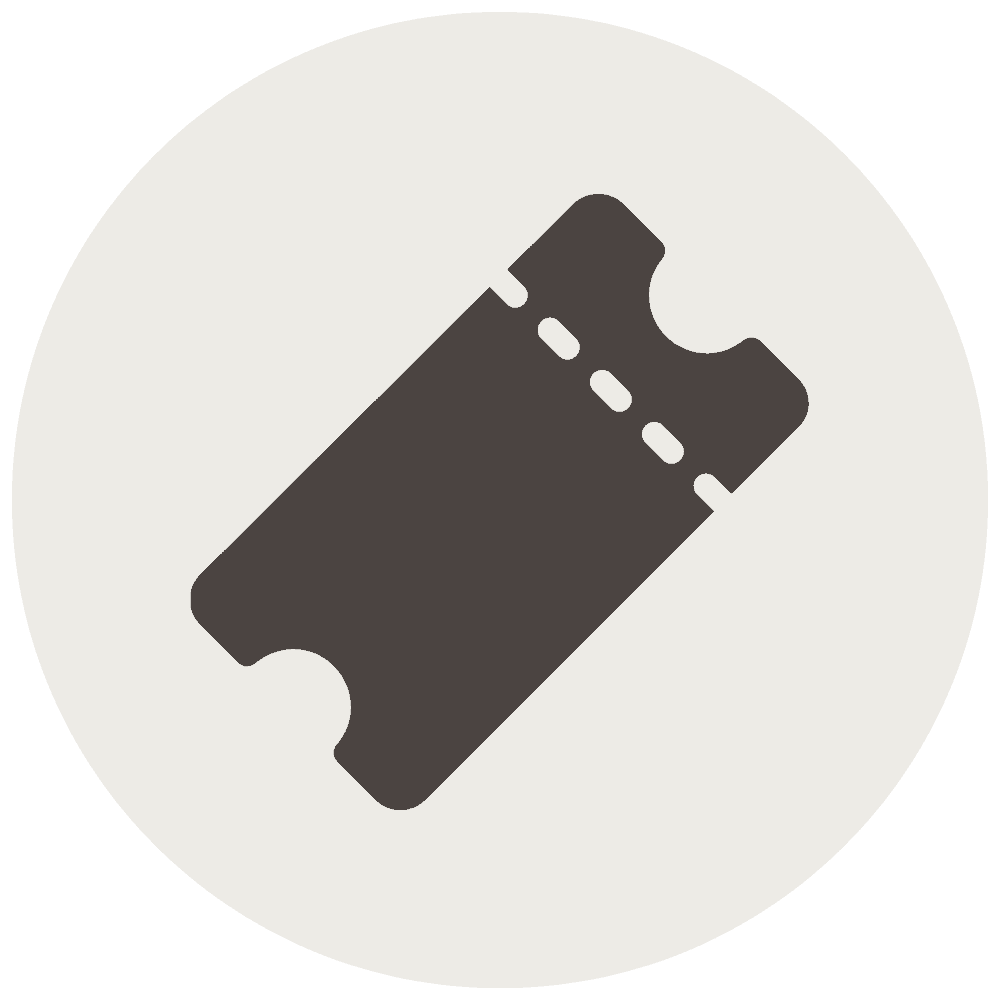 Ticket circle icon