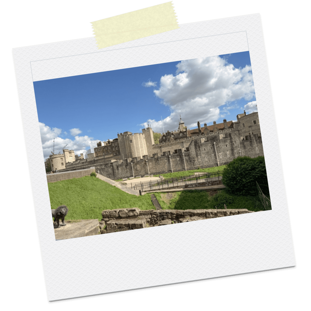 Tower of London on a polaroid frame