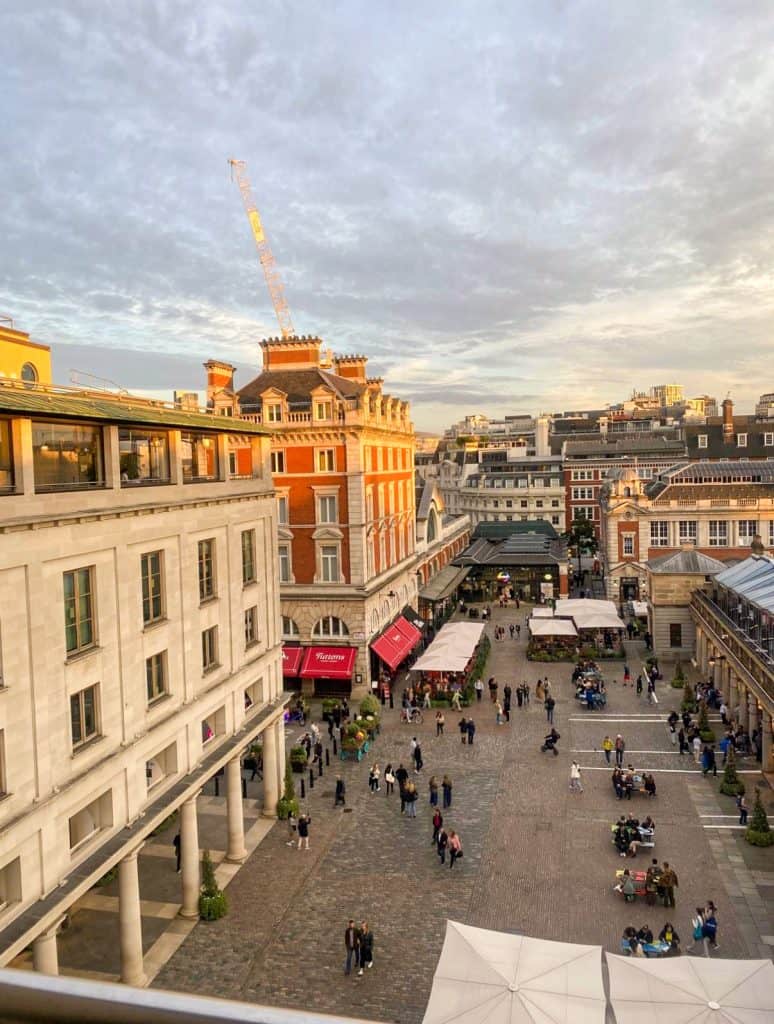 Covent Garden London Piazza birdseye view