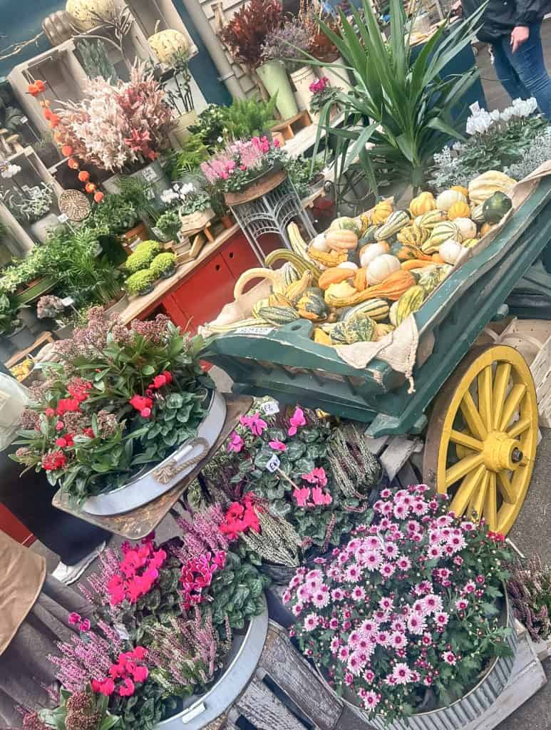 Flower stall Borough market London