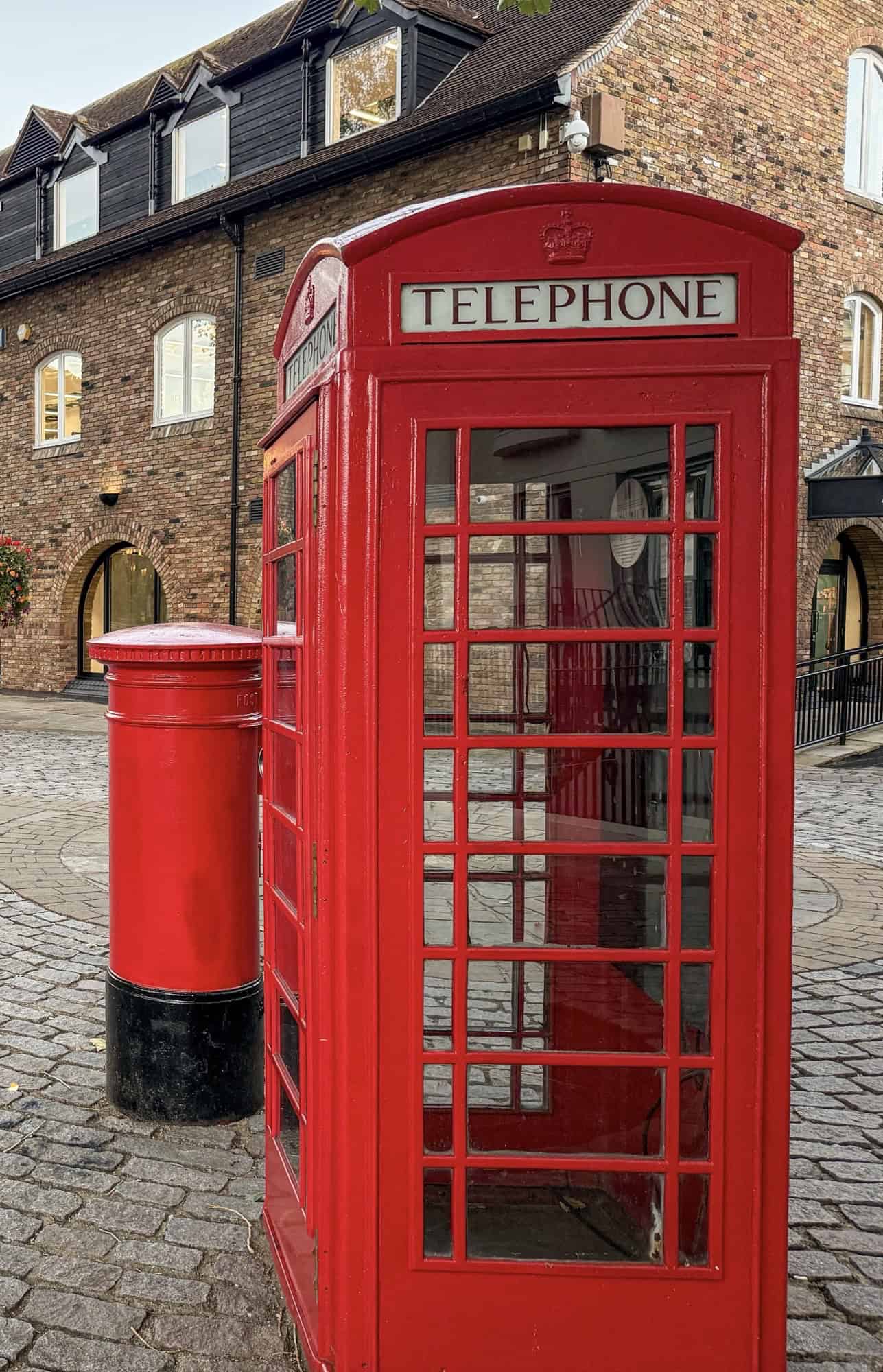 Red phone box in London