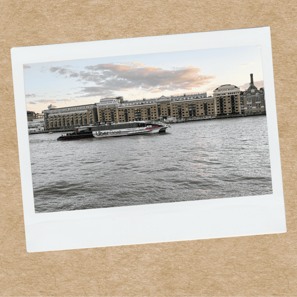 Thames Clipper on polaroid frame